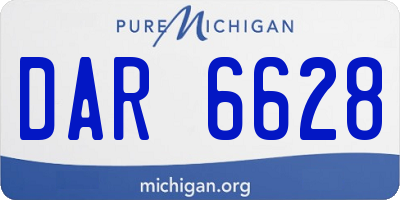 MI license plate DAR6628