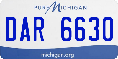 MI license plate DAR6630