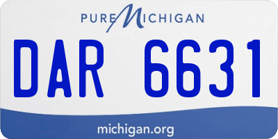 MI license plate DAR6631