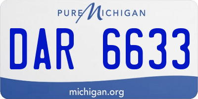 MI license plate DAR6633