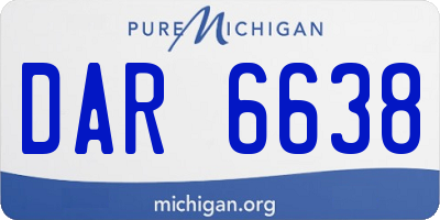 MI license plate DAR6638