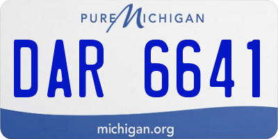MI license plate DAR6641
