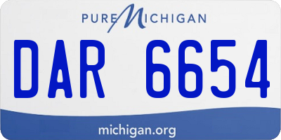 MI license plate DAR6654