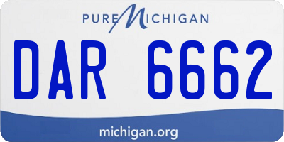 MI license plate DAR6662