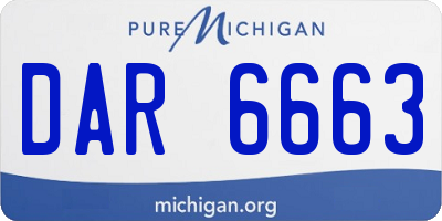MI license plate DAR6663