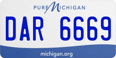 MI license plate DAR6669