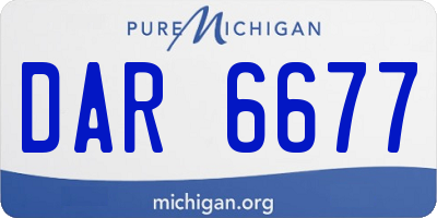 MI license plate DAR6677