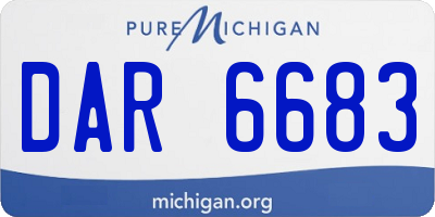 MI license plate DAR6683