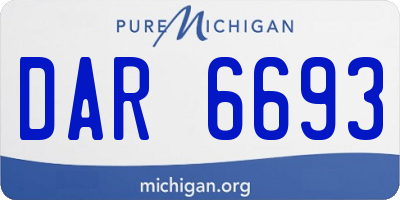 MI license plate DAR6693