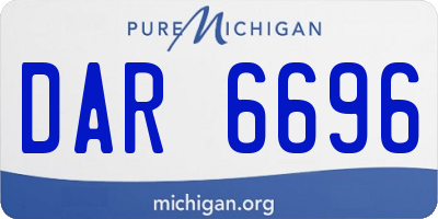 MI license plate DAR6696