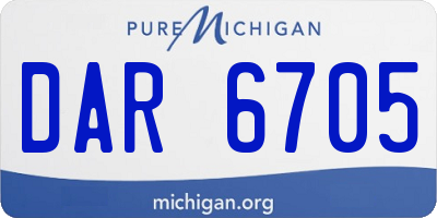 MI license plate DAR6705