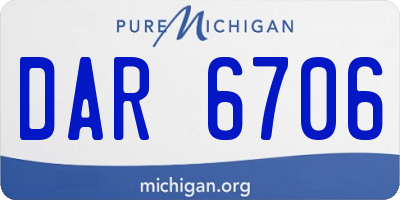 MI license plate DAR6706
