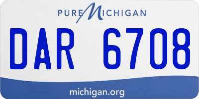 MI license plate DAR6708