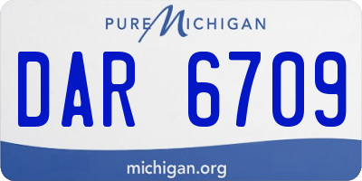 MI license plate DAR6709