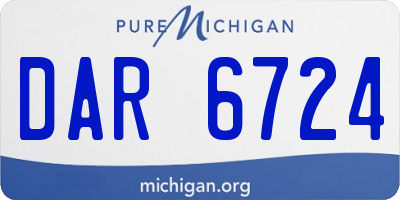MI license plate DAR6724