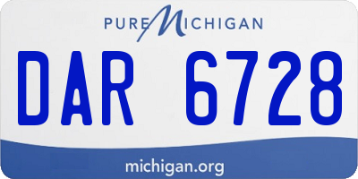 MI license plate DAR6728