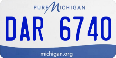 MI license plate DAR6740