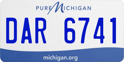 MI license plate DAR6741