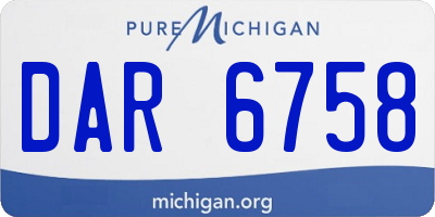 MI license plate DAR6758