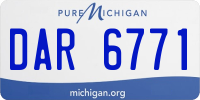 MI license plate DAR6771