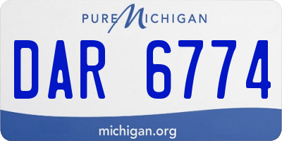 MI license plate DAR6774