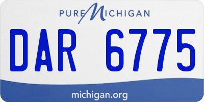 MI license plate DAR6775