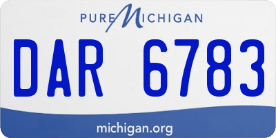 MI license plate DAR6783