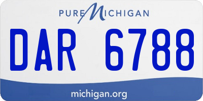 MI license plate DAR6788
