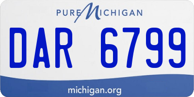 MI license plate DAR6799