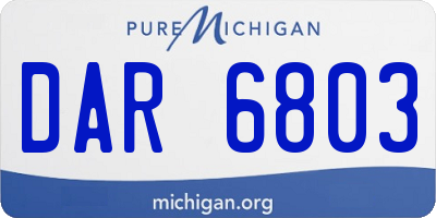 MI license plate DAR6803
