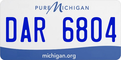 MI license plate DAR6804