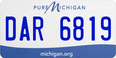 MI license plate DAR6819