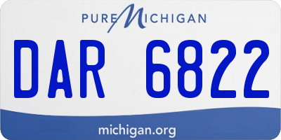 MI license plate DAR6822
