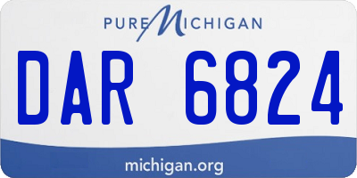 MI license plate DAR6824