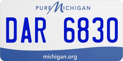MI license plate DAR6830