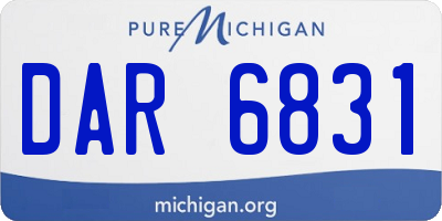 MI license plate DAR6831