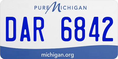 MI license plate DAR6842
