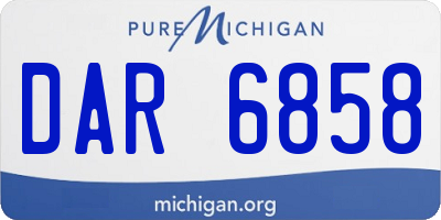 MI license plate DAR6858