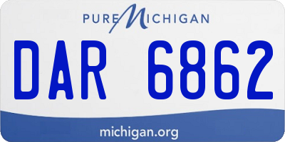 MI license plate DAR6862
