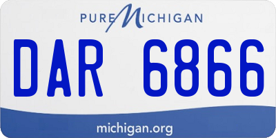 MI license plate DAR6866