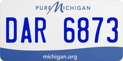 MI license plate DAR6873