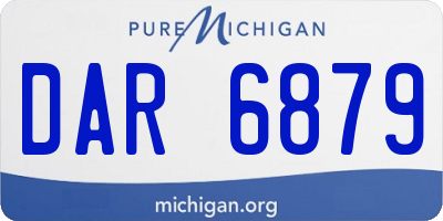 MI license plate DAR6879