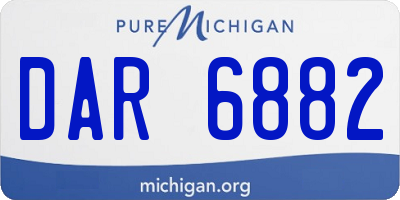 MI license plate DAR6882