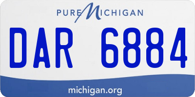 MI license plate DAR6884