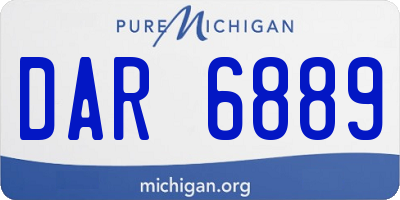 MI license plate DAR6889