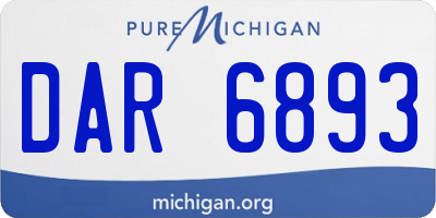 MI license plate DAR6893
