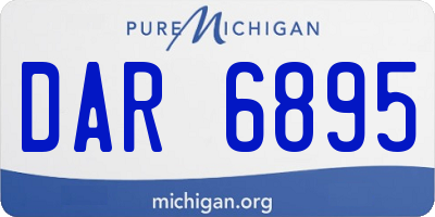 MI license plate DAR6895