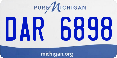 MI license plate DAR6898