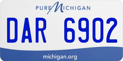 MI license plate DAR6902