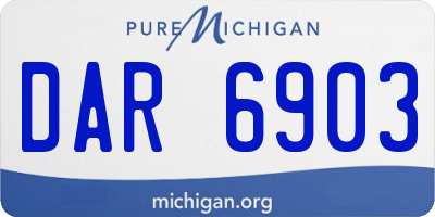 MI license plate DAR6903